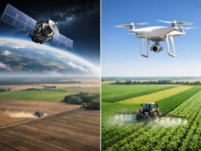 Satellite Versus Drone Imagery in Farming